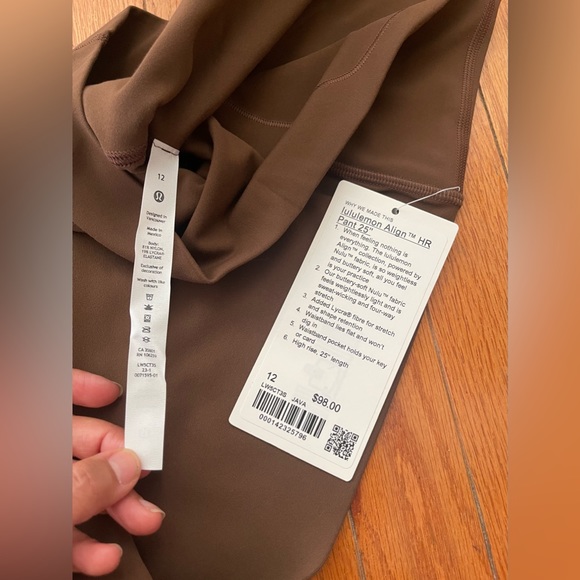 NWT lululemon align 25” leggings in Java size 8, 10 and 12 - Picture 6 of 11